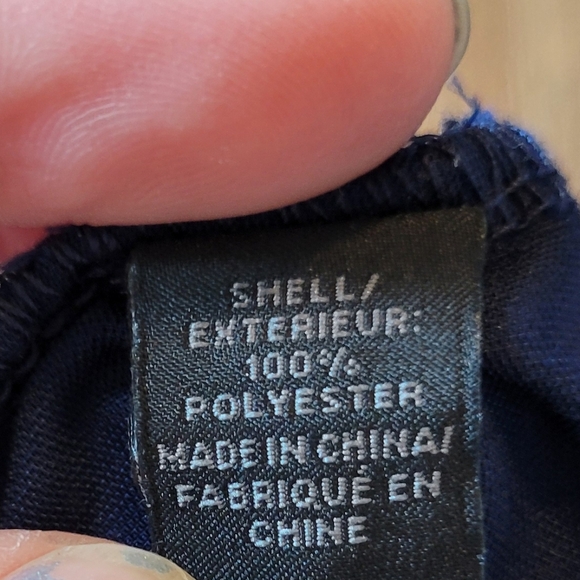 Saks Fifth Avenue Dark Blue Velvet High Neck Cold Shoulder Top - Picture 6 of 6